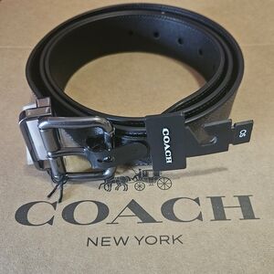Coach Men's Jeans Roller Camo Roller  Buckle Cut To Size Reversible Belt 38mm
